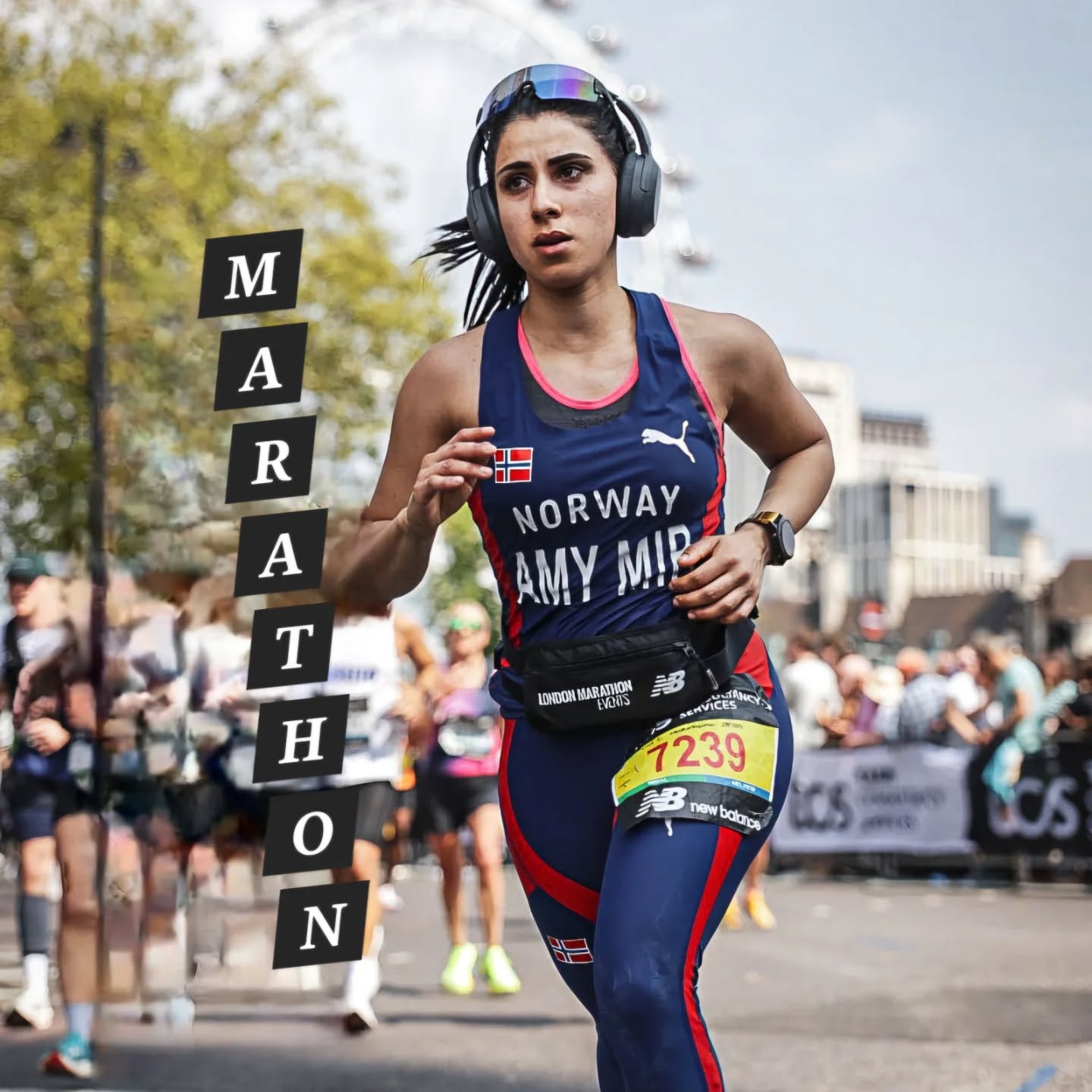 Amy Mir running London Marathon and Hyrox Oslo 2025